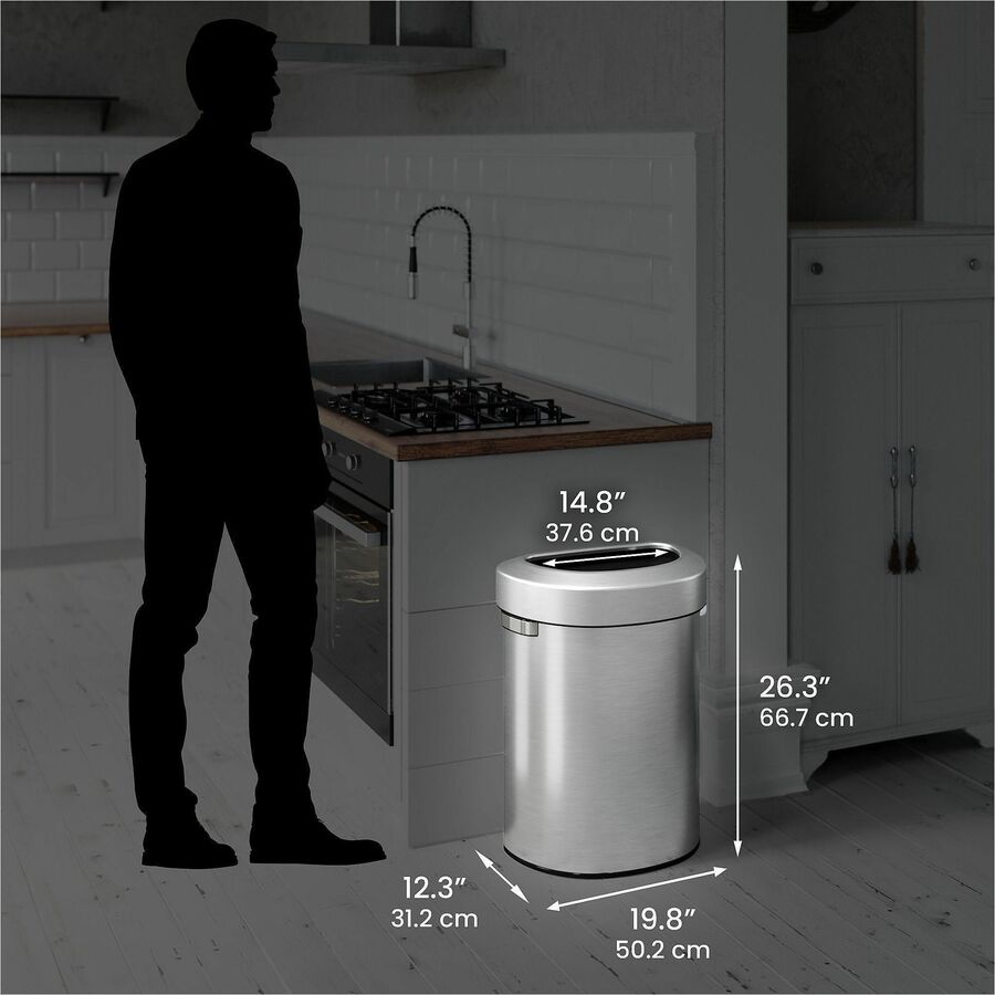 HLS Commercial Semi-Round Open Top Trash Can - Alternate-Image5