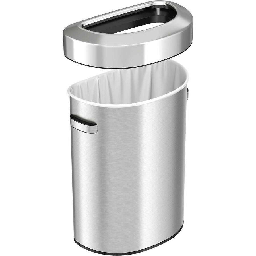 HLS Commercial Semi-Round Open Top Trash Can - Alternate-Image2