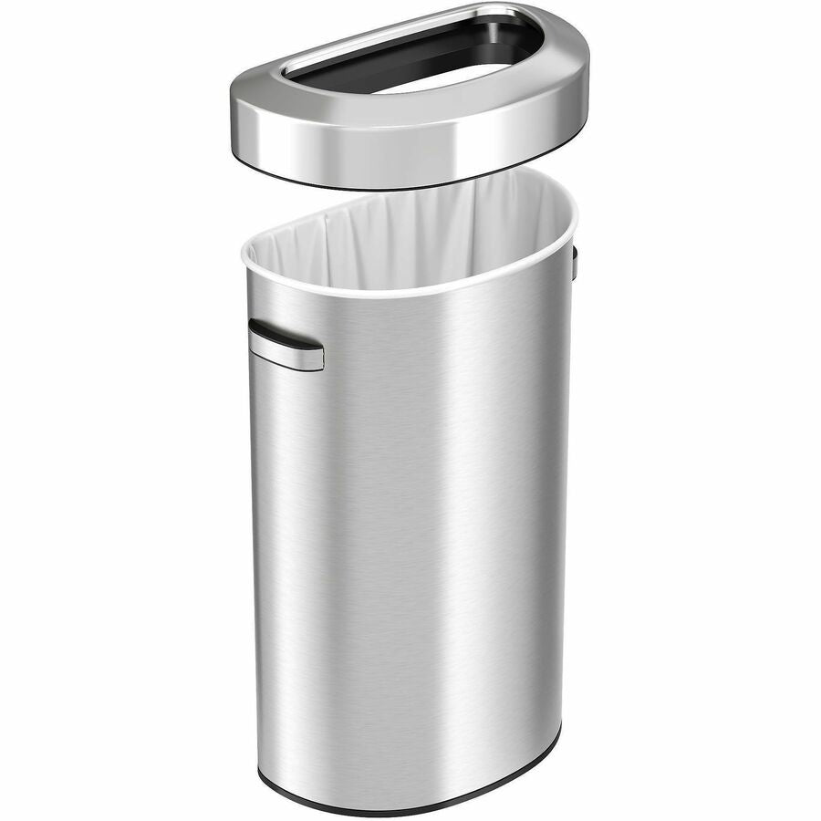 HLS Commercial Semi-Round Open Top Trash Can - Alternate-Image2