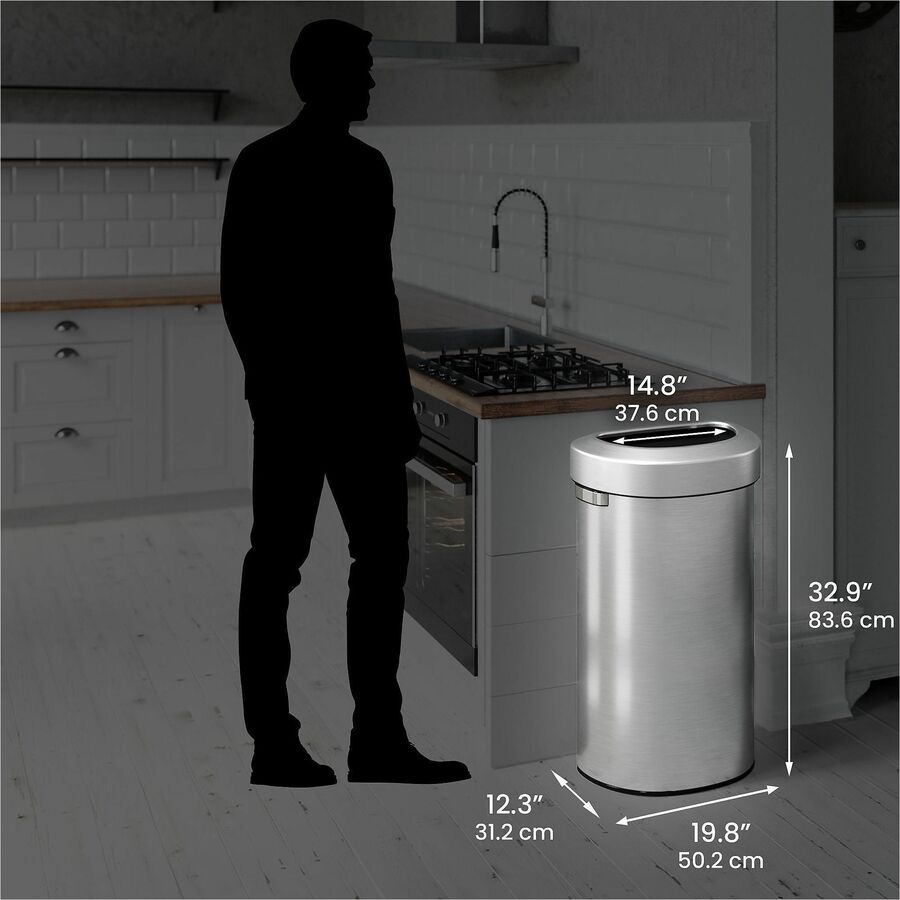 HLS Commercial Semi-Round Open Top Trash Can - Alternate-Image5