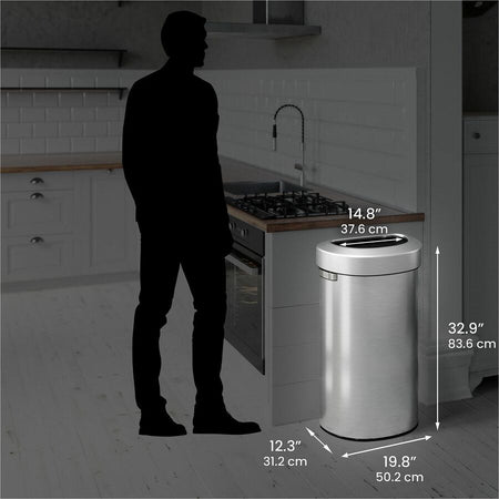 HLS Commercial Semi-Round Open Top Trash Can - Alternate-Image5