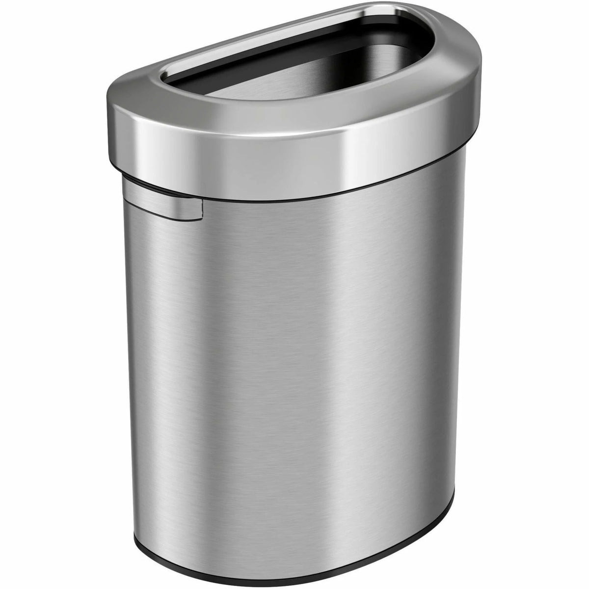 HLS Commercial Semi-Round Trash Can - 18 gal - Stainless Steel - Fingerprint Proof - Waste Containers & Lids
