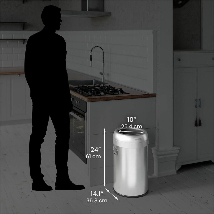 HLS Commercial Stainless Steel Open Top Trash Can - Alternate-Image5