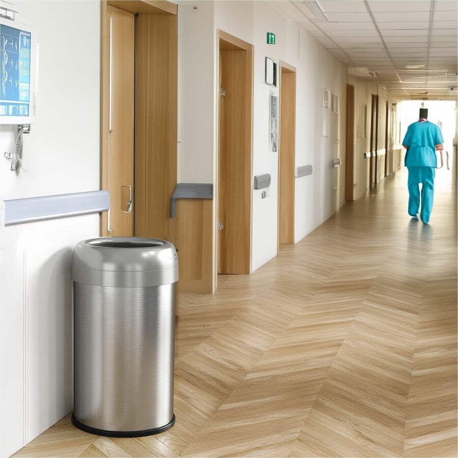 HLS Commercial Stainless Steel Open Top Trash Can - Alternate-Image3