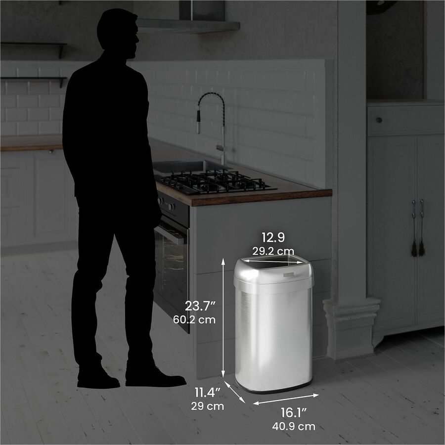 HLS Commercial Stainless Steel Open Top Trash Can - Alternate-Image5