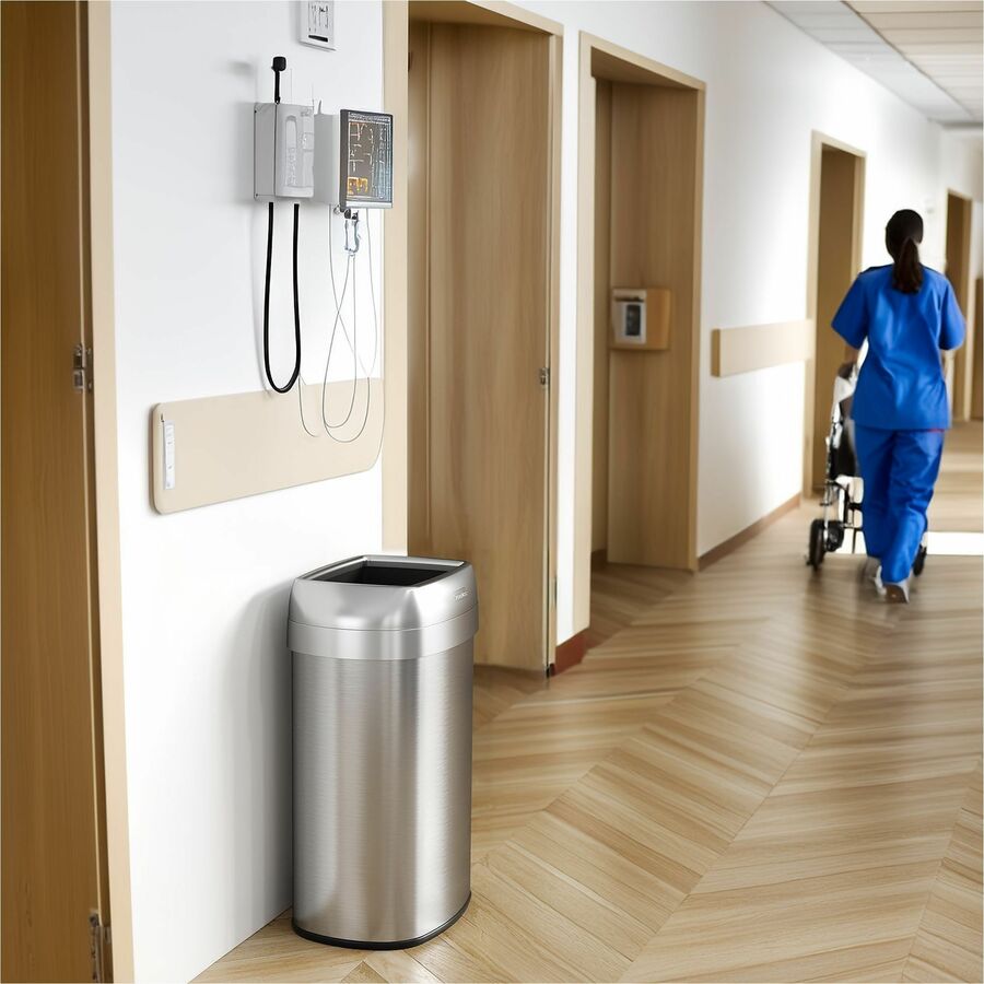 HLS Commercial Stainless Steel Open Top Trash Can - Alternate-Image1