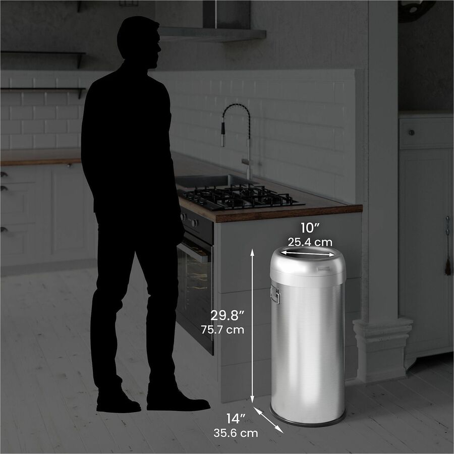 HLS Commercial Stainless Steel Open Top Trash Can - Alternate-Image5