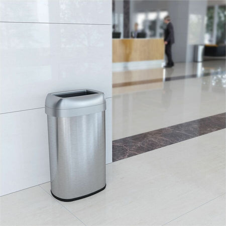 HLS Commercial Stainless Steel Open Top Trash Can - Alternate-Image1