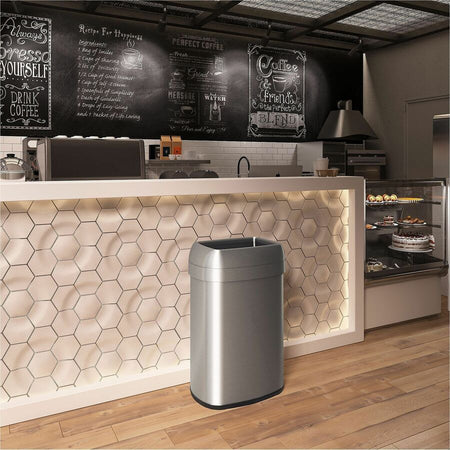 HLS Commercial Stainless Steel Open Top Trash Can - Alternate-Image2