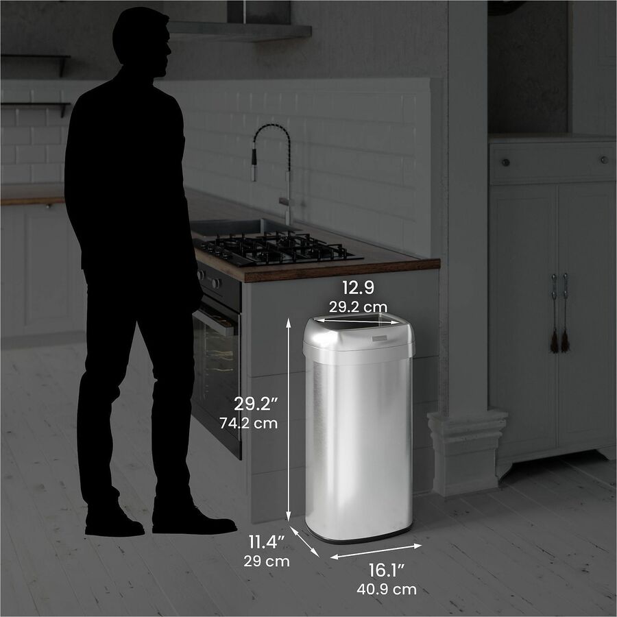 HLS Commercial Stainless Steel Open Top Trash Can - Alternate-Image5