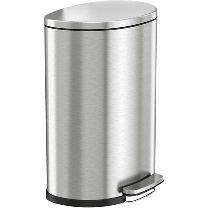 HLS Fire-Rated Soft Step Trash Can: 13.20 gal Stainless Steel Pedal Control - Waste Containers & Lids