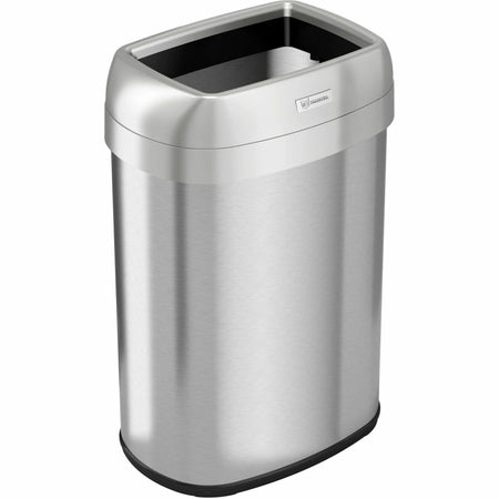 HLS Stainless Steel 13 gal Trash Can - Heavy Duty Fingerprint Resistant - Elliptical Design - Waste Containers & Lids