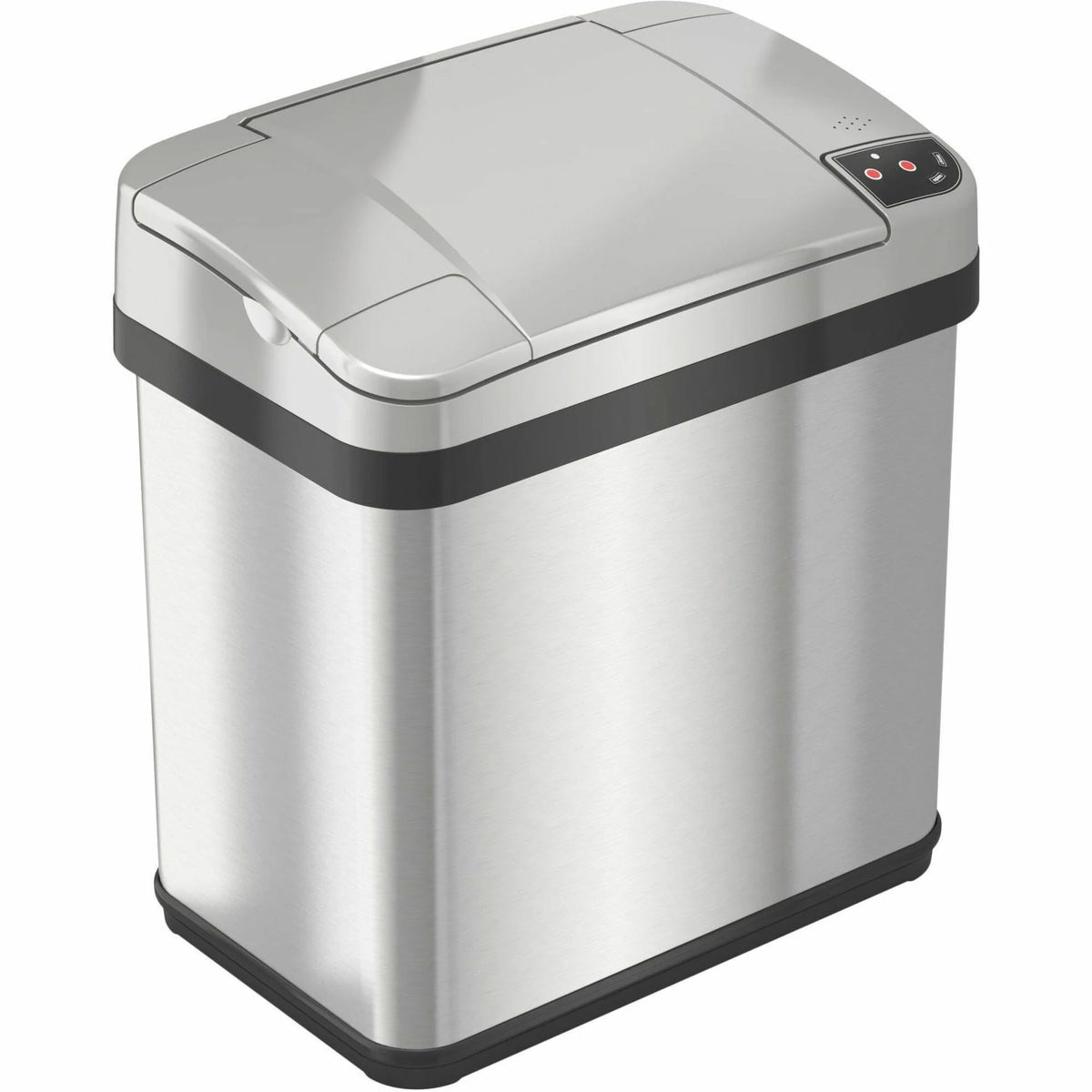 HLS Stainless Steel Sensor Trash Can - 2.50 gal Touchless Bin - Waste Containers & Lids