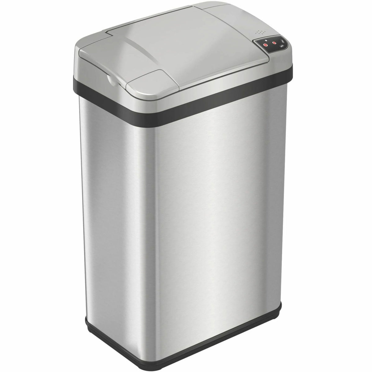 HLS Stainless Steel Sensor Trash Can - 4 gal Touchless - Fingerprint Resistant - Waste Containers & Lids