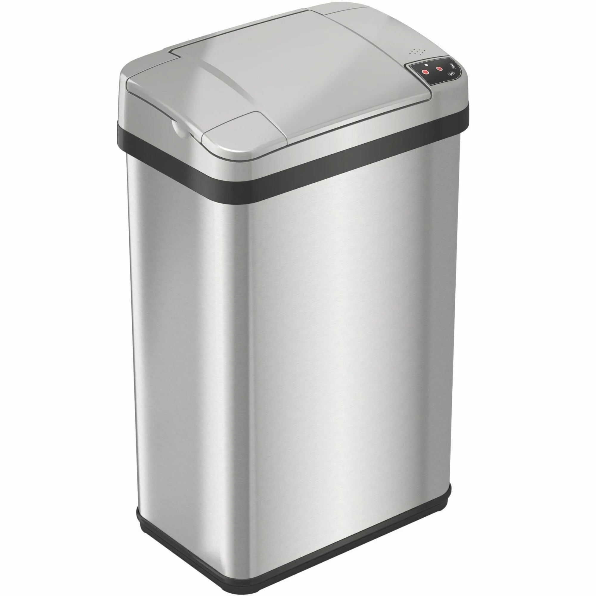HLS Stainless Steel Sensor Trash Can - 4 gal Touchless - Fingerprint Resistant - Waste Containers & Lids