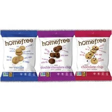 Homefree Mini Cookie Variety Pack: Dairy-Free Nut-Free Gluten-Free - Vanilla Chocolate Chip - 30 Pack - Sweets