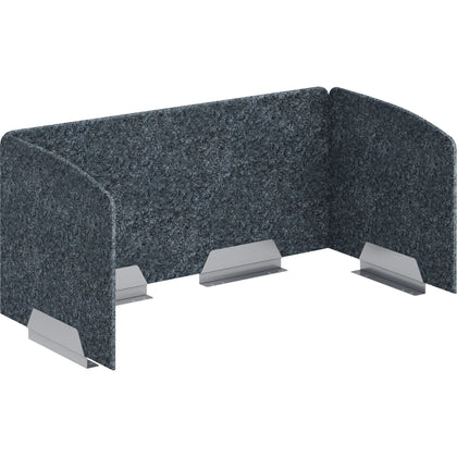 HON HUVAUS482420 Privacy Screen - 46’’ Width - Silver Frame - Dark Gray - Filters & Protectors
