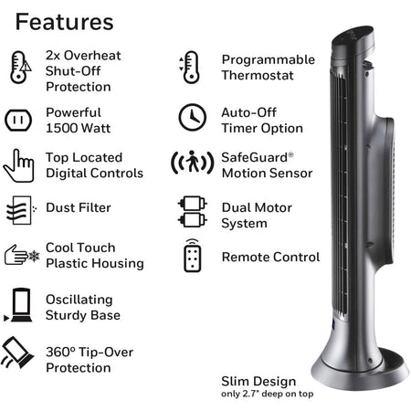 Honeywell Motion Sensor Ceramic Heater - Alternate-Image3