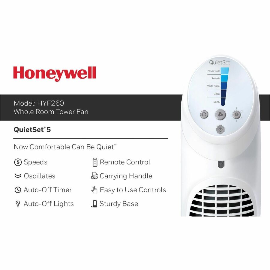 Honeywell QuietSet 5 Tower Fan - Top