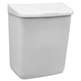 Hospeco Menstrual Care Product Waste Receptacle - Polypropylene Carbonate - White - 1 Each - Sanitary Dispenser