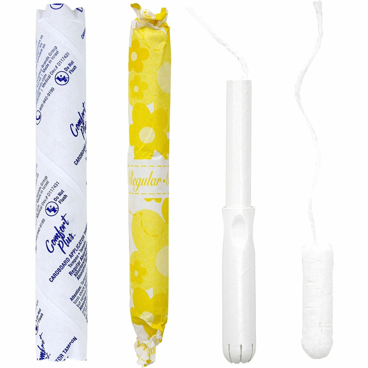 Hospeco Regular Cardboard Applicator Tampons - Comfortable Bulk Pack - Feminine Hygiene Products