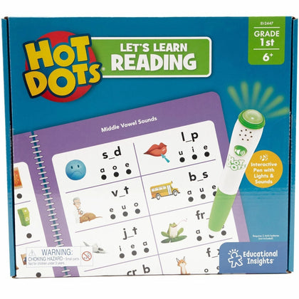 Hot Dots First Grade Activity Set: Interactive Book with 50 Pages - Learning Books & Activities