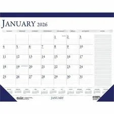 House of Doolittle 12-Month Desk Pad - 2026 - 18 1/2’’ x 13’’ Sheet Size - Height 18.5’’ Width - 1 Each - Calendars &