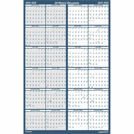 House of Doolittle 2 Year Wipe Off Classic Wall Calendar - 2000