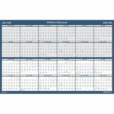House of Doolittle 2 Year Wipe Off Classic Wall Calendar - Front
