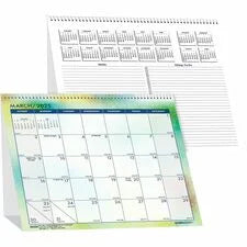 House of Doolittle Cosmos Desktop Tent Calendar - Monthly - 12 Month - January 2025 to December - Spiral Bound - Multi