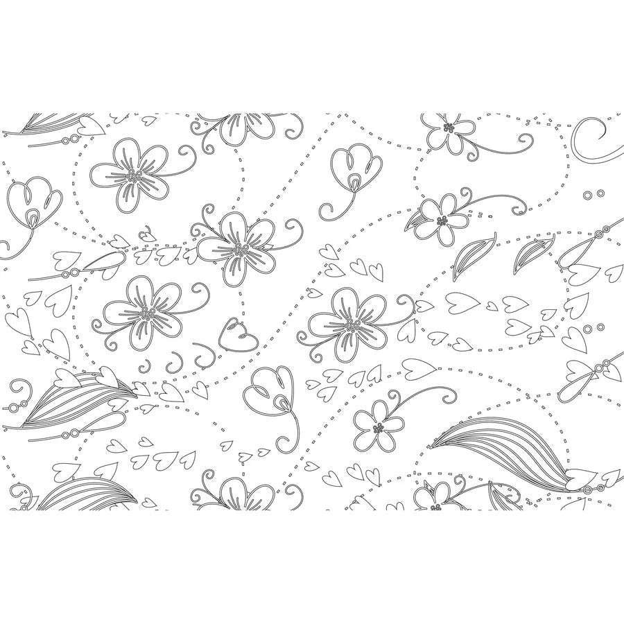 House of Doolittle Doodle Notes Spiral Notebook - 111 Pages - Bound - 7’’ x 9’’ Sheet Size - Black & White Flower Cover