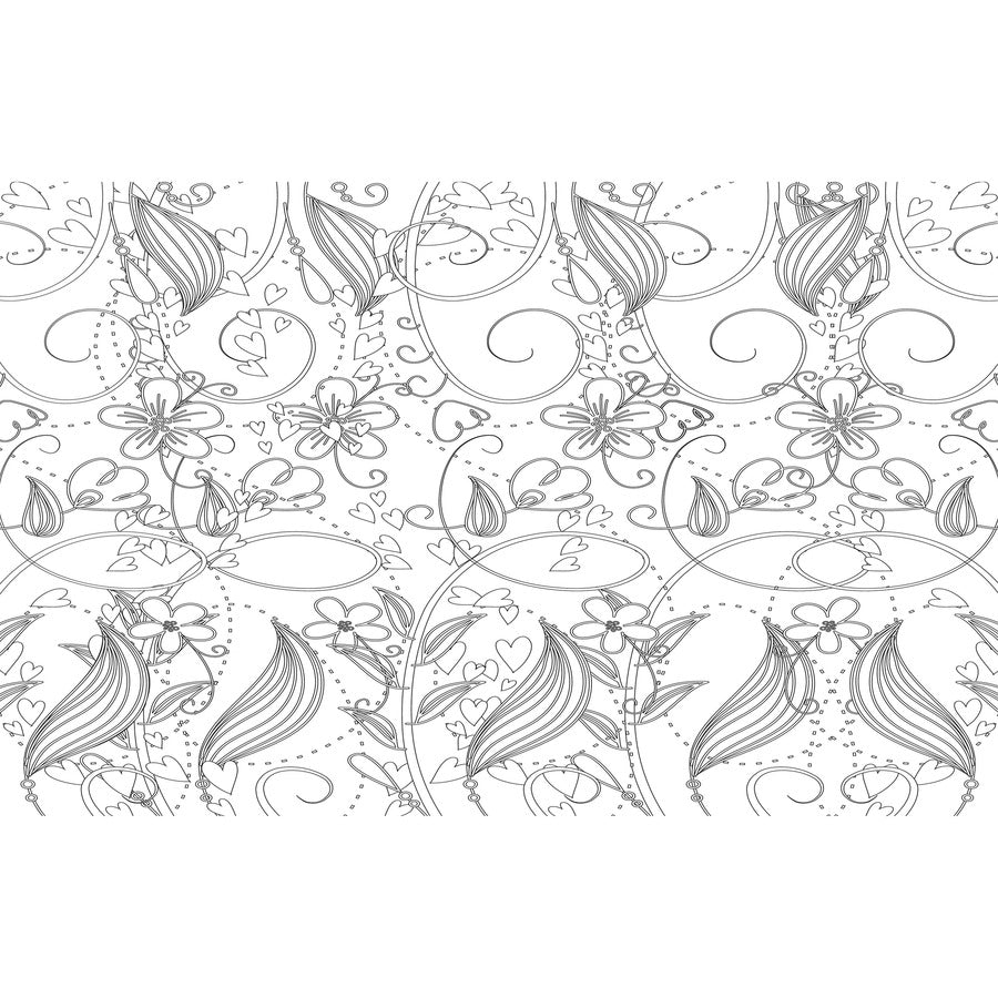 House of Doolittle Doodle Notes Spiral Notebook - 111 Pages - Bound - 7’’ x 9’’ Sheet Size - Black & White Flower Cover