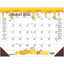 House of Doolittle Honeycomb Monthly Desk Pad Calendar - Julian Dates - 12 Month - January 2025 to December - 22’’ x