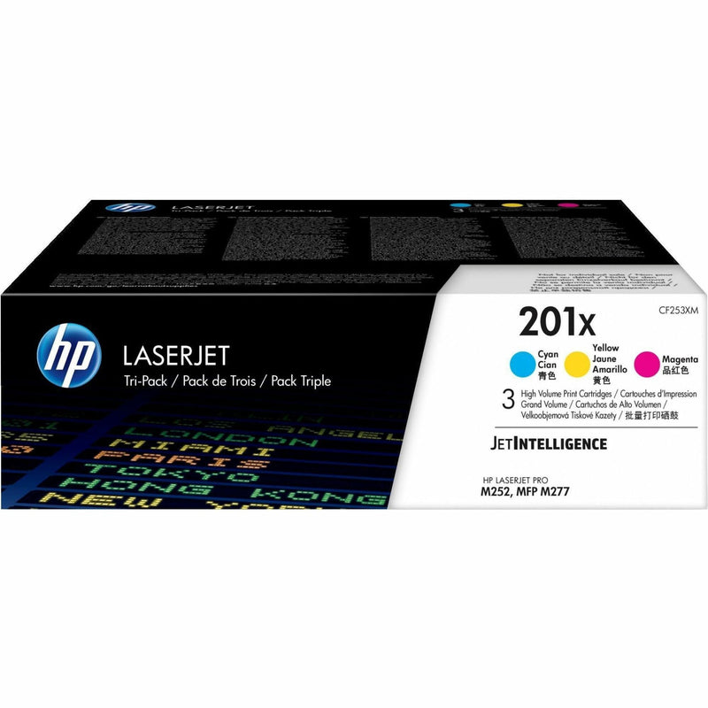 HP 201X (CF253XM) Original High Yield Laser Toner Cartridge - Cyan, Magenta, Yellow - 1 Carton - 2000