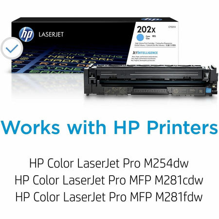 HP 202X (CF501X) Original High Yield Laser Toner Cartridge - Cyan - 1 Each - Alternate-Image2