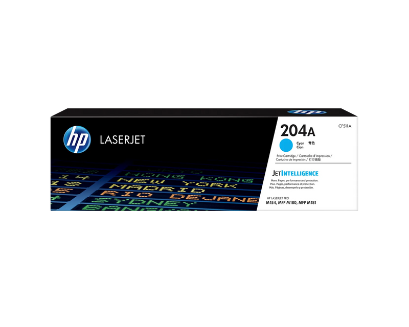HP 204A (CF511A) Original Standard Yield Laser Toner Cartridge - Cyan - 1 Each