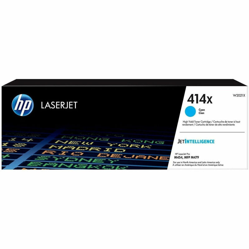 HP 414X (W2021X) Original High Yield Laser Toner Cartridge - Cyan - 1 Each - 1500