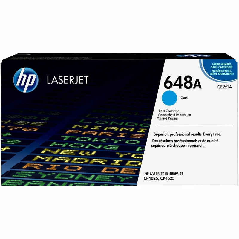 HP 648A (CE261A) Original Standard Yield Laser Toner Cartridge - Single Pack - Cyan - 1 Each - 1500
