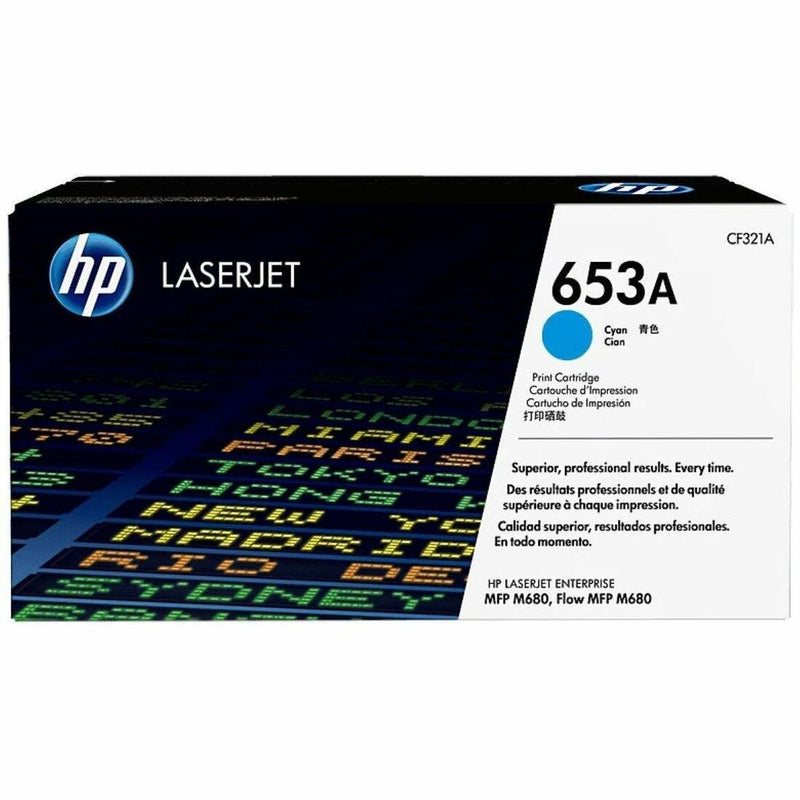HP 653A (CF321A) Original Laser Toner Cartridge - Single Pack - Cyan - 1 Each - 1100