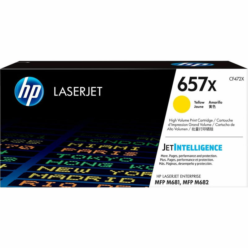 HP 657X (CF472X) Original High Yield Laser Toner Cartridge - Yellow - 1 Each - 1100