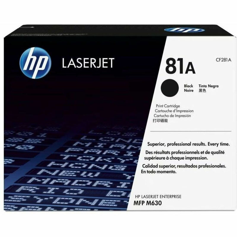 HP 81A (CF281A) Original Laser Toner Cartridge - Single Pack - Black - 1 Each - 1100
