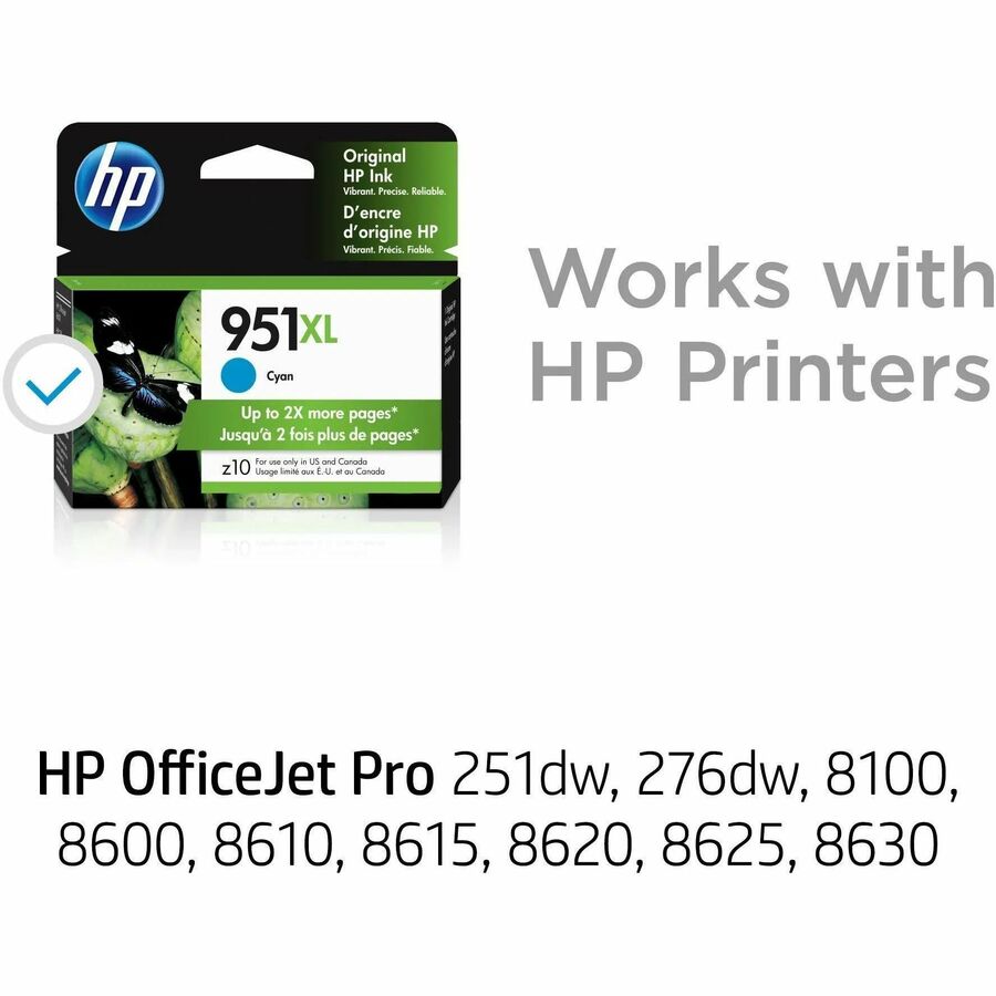 HP 951XL (CN046AN) Original Inkjet Ink Cartridge - Cyan - 1 Each - Alternate-Image6