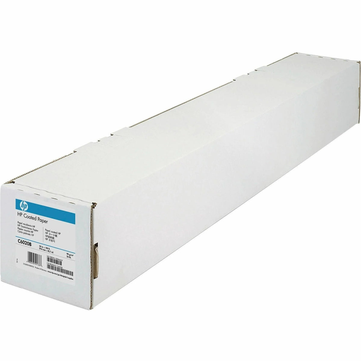HP Coated Paper: 90 Brightness 90% Opacity A0 36’’ x 150 ft 24 lb - Matte White - Wide Format Paper