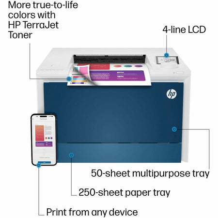 HP LaserJet Pro 4200 4201dn Desktop Wired Laser Printer - Color - Alternate-Image7