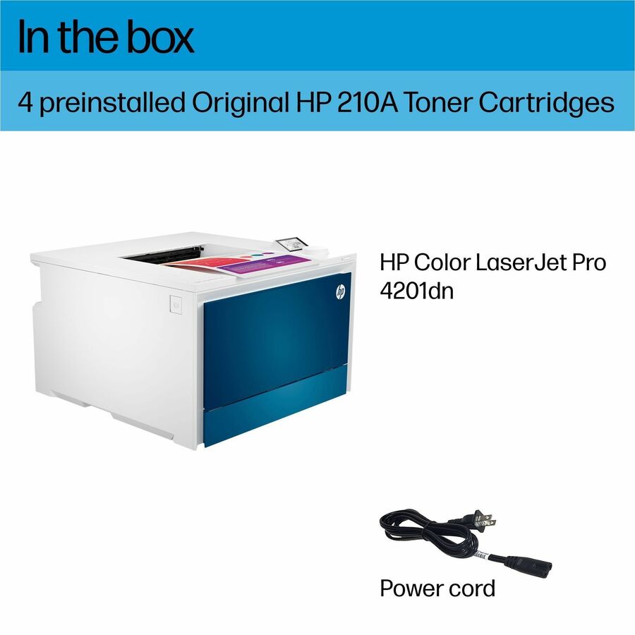 HP LaserJet Pro 4200 4201dn Desktop Wired Laser Printer - Color - Alternate-Image3