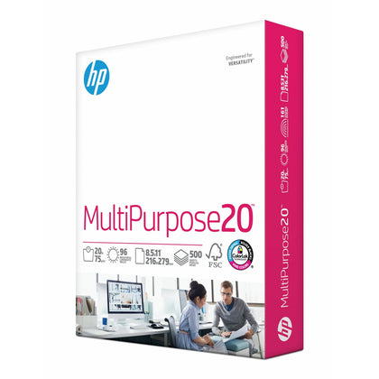 HP Multipurpose Copy Paper: White 96 Brightness Letter Size 20lb Weight - 500 Sheets - & Printer Paper
