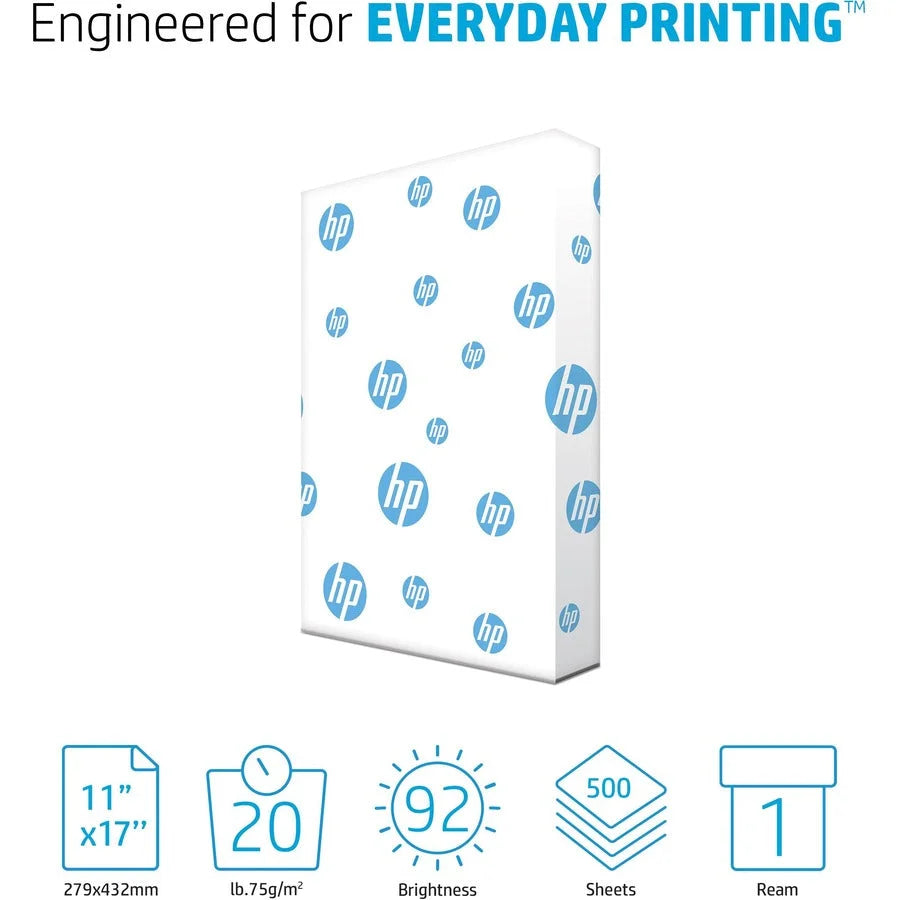 HP Office20 Ledger/Tabloid Paper: 11’’ x 17’’ 92 Brightness 20 lb 500 Sheets - Copy & Printer Paper