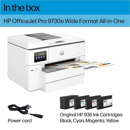HP Officejet Pro 9730e Wired & Wireless Inkjet Multifunction Printer - Color - Alternate-Image4