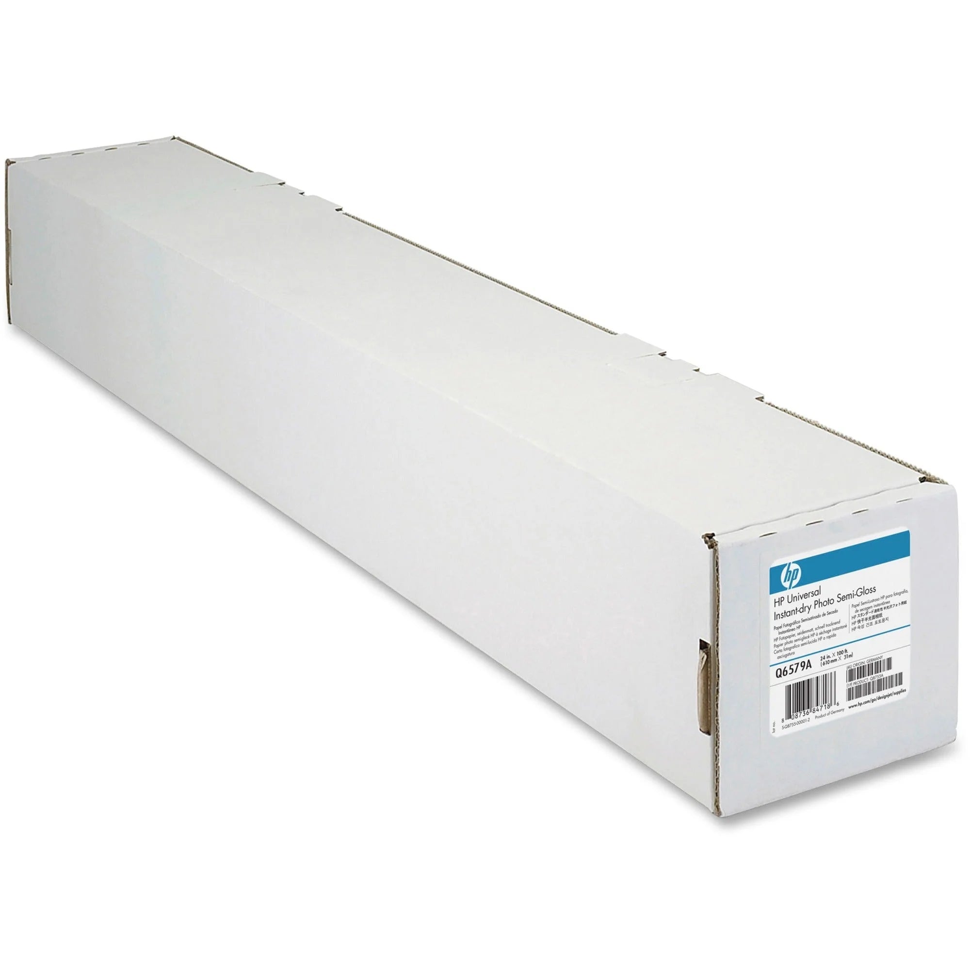 HP Semi-gloss Photo Paper: 24’’ x 100 ft Roll - Satin Finish - Wide Format Paper