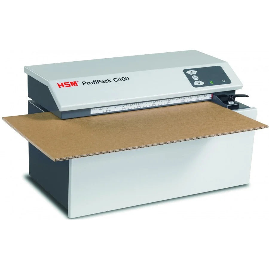 HSM ProfiPack C400 Cardboard Shredder - 16.34’’ Throat - Gray - Mailroom Equipment & Supplies